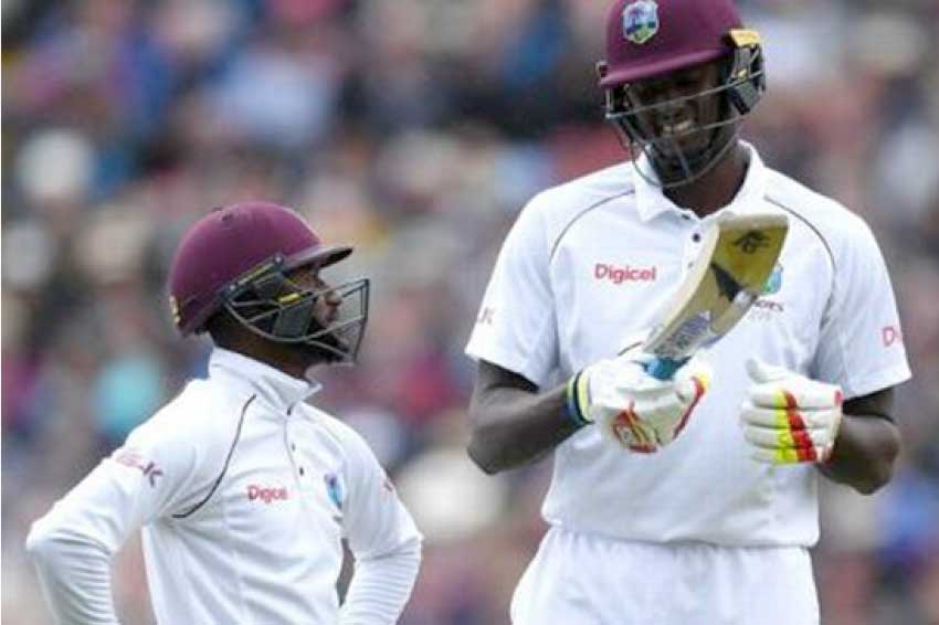 Image of Jermaine Blackwood and Jason Holder. (Photo: Getty Images)