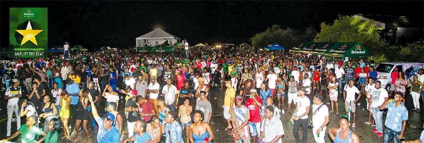 Image - A section of the crowd at the Kaka Bef in Vieux Fort for the Heineken Green Synergy semi-finals.