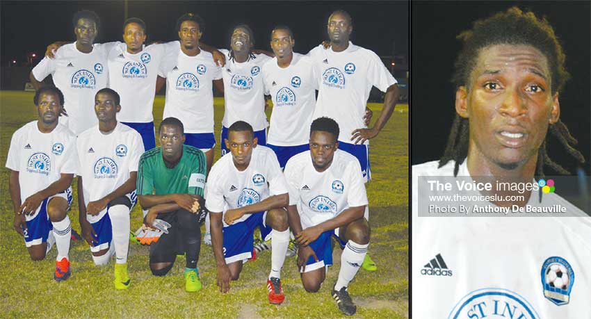 Image: (L-R) Central Castries team; Goal scorer Shaquille Degazon.(PHOTO: Anthony De Beauville)