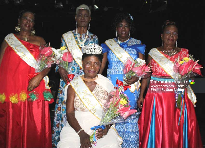 Image of Mathurin (seated) with the other contestants. (PHOTO: Stan Bishop)