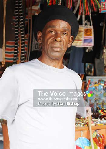 Image of President of St. Lucia Craft and Dry Goods Association, Peter ‘RasIpa’ Isaac
