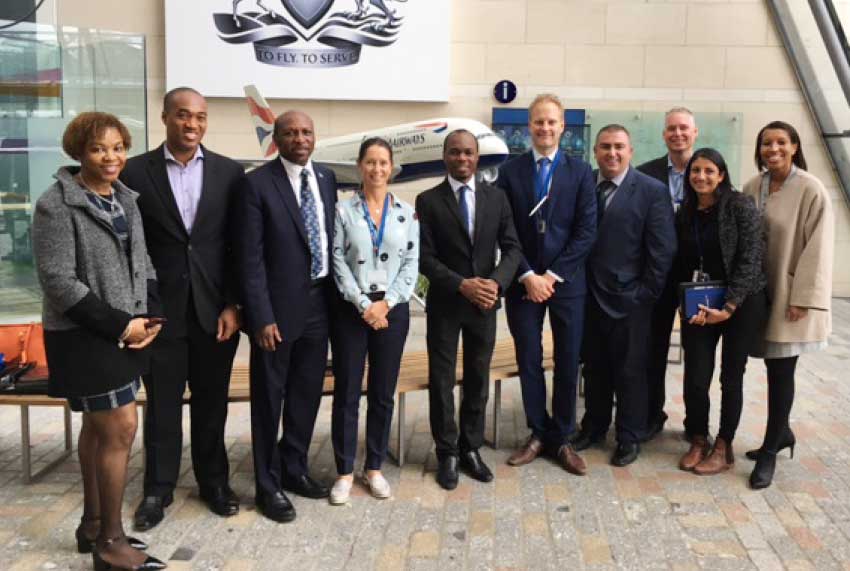 Image: Saint Lucia delegation with British Airways officials.