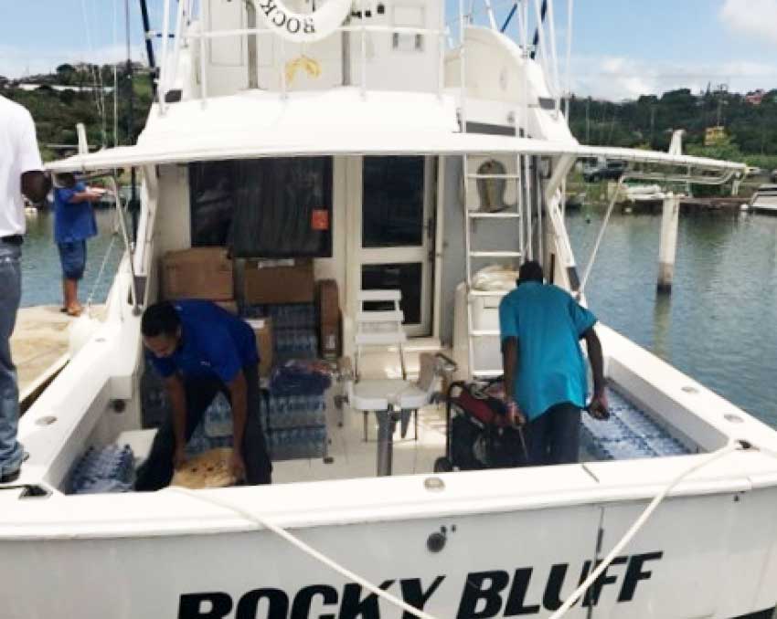 Image: Two charter vessels left for Dominica last week delivering supplies.