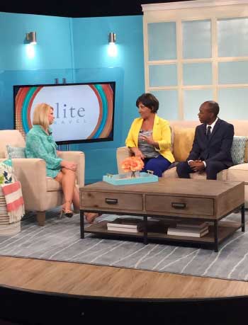 Image: Minister for Tourism, Dominic Fedee and CEO for Elite Travel, Tammy Levent, on ABC Tampa Bay’s Morning Blend Show.
