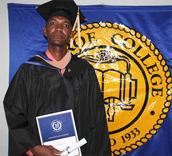 Image: Monroe College staffer, Erwington Maximin, earned his Bachelor’s Degree in Criminal Justice after five years of hard work and dedication.