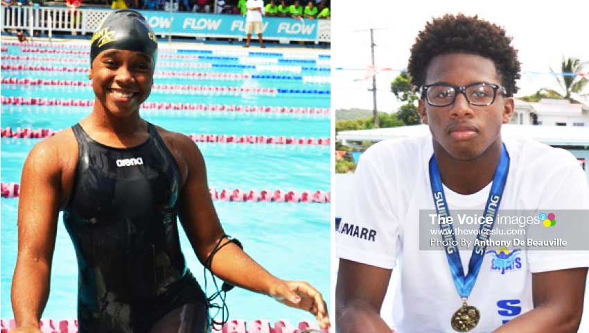 Image: (L-R) Team captains Mikaela Casmir and Jamarr Archibald. (Photo: Anthony De Beauville)