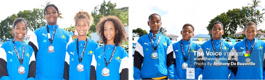 Image: Some of Saint Lucia’s medal winners at the championship in the 8-9 boys and girls categories. (Photo: Anthony De Beauville)