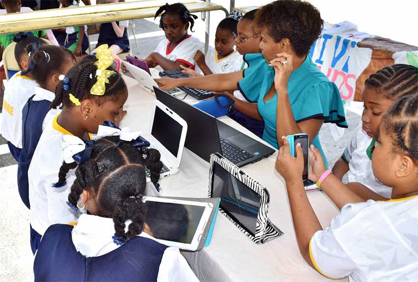 Image: Students and teachers alike enjoyed a super-fast connection from Flow on International Internet Day.