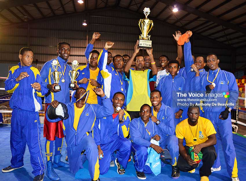 Image: A successful year for Saint Lucia Boxing; OECS and Creole Champions and fourth place finish at the Caribbean Developmental Championships (Photo: Anthony De Beauville)