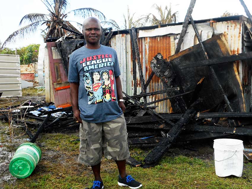 Image of Dantes in front of what used to be his home.