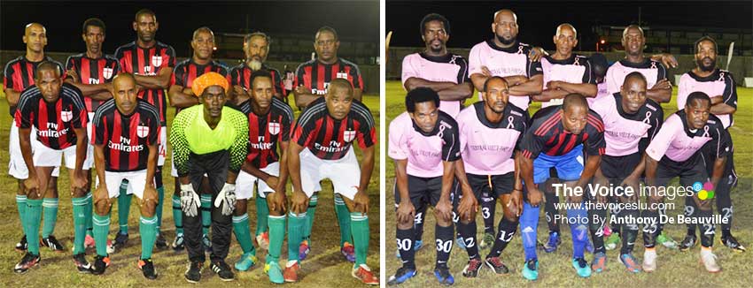 Image: (L-R) Group B quarterfinalists Anse la Raye and Central Vieux Fort. (PHOTO: Anthony De Beauville)