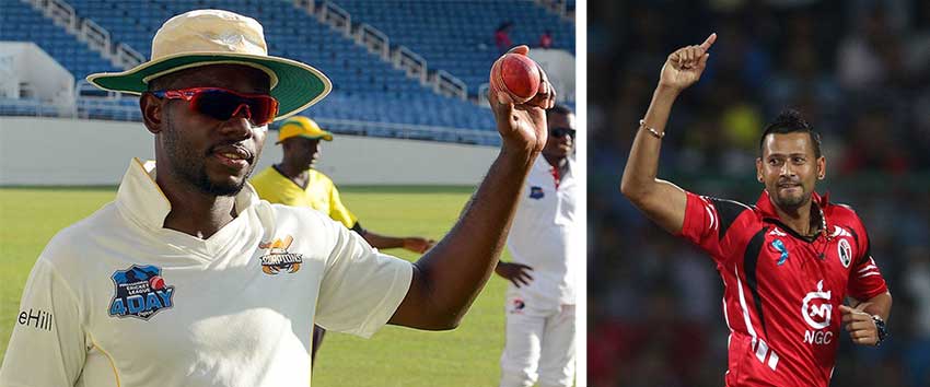 Image: (L-R) Nikita Miller and RayadEmrit. (Photo: WICB/ BCCI)