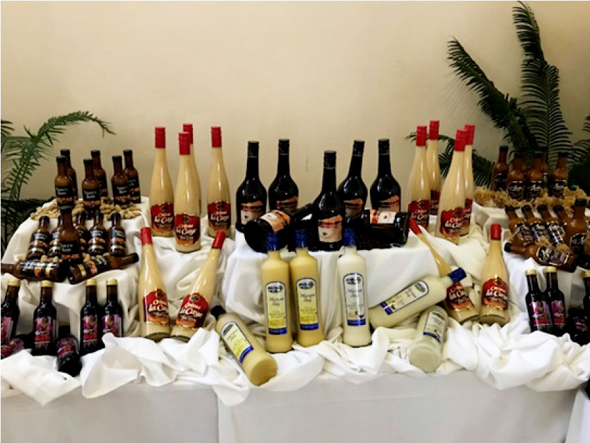 Image of range of Locally-manufactured Crème Liqueurs.
