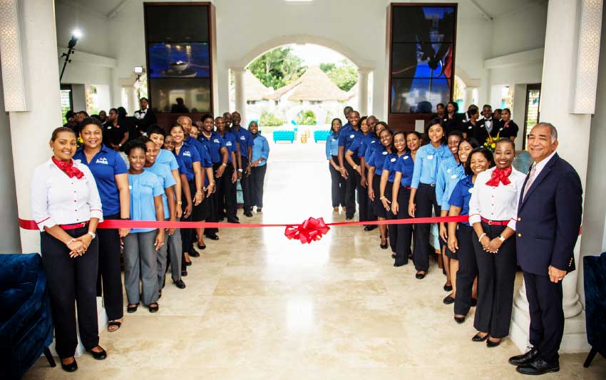 Image: Sandals Team Members on hand for the official opening of Sandals Royal Barbados.