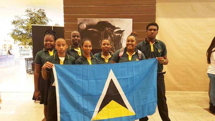 Image: St. Lucian team on arrival in Brazil.