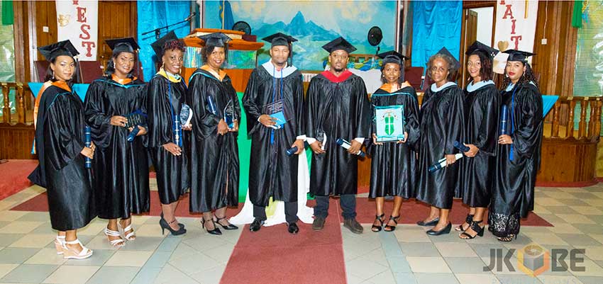 Image: The recent graduating class of South-eastern Caribbean College.