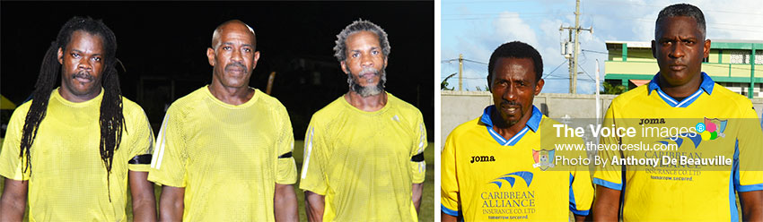 Image: (L-R) Caricom Masters and Labowi Connextions players all set for the showdown (Photo: Anthony De Beauville)