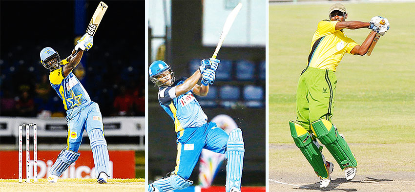 Image: (L-R) Daren Sammy, Johnson Charles and Tarryck Gabriel. (PHOTO: CPL/ CWI)