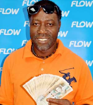 Image of Vieux Fort electrician Dudley Etienne was a $2000 cash winner!