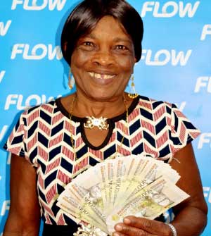 Image of Housewife Helena Edgar of Grand Ravine, Dennery, a Flow $2000 cash winner!