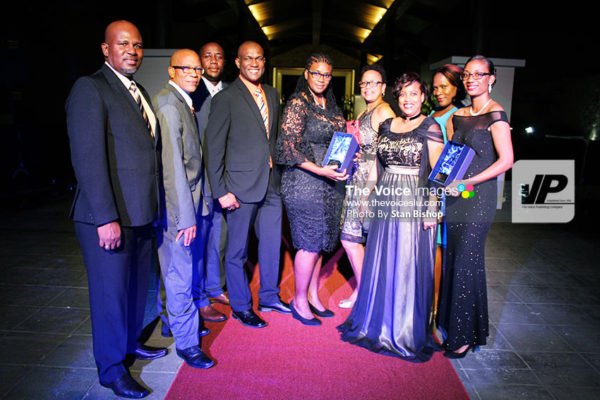 Image of the Laborie Credit Union team scored high marks with the judges by winning the Award for Corporate Social Responsibility. [PHOTO: Stan Bishop]
