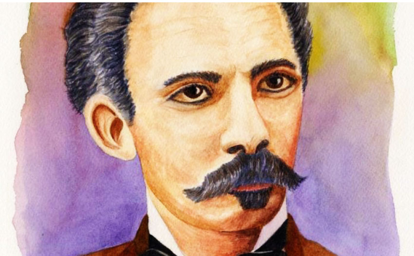 A portrait of Jose Marti.