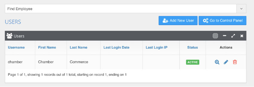 Image: Actual screenshot from CUBE HRMS application made available to Chamber of Commerce judges as part of our Business Awards 2018 submission.