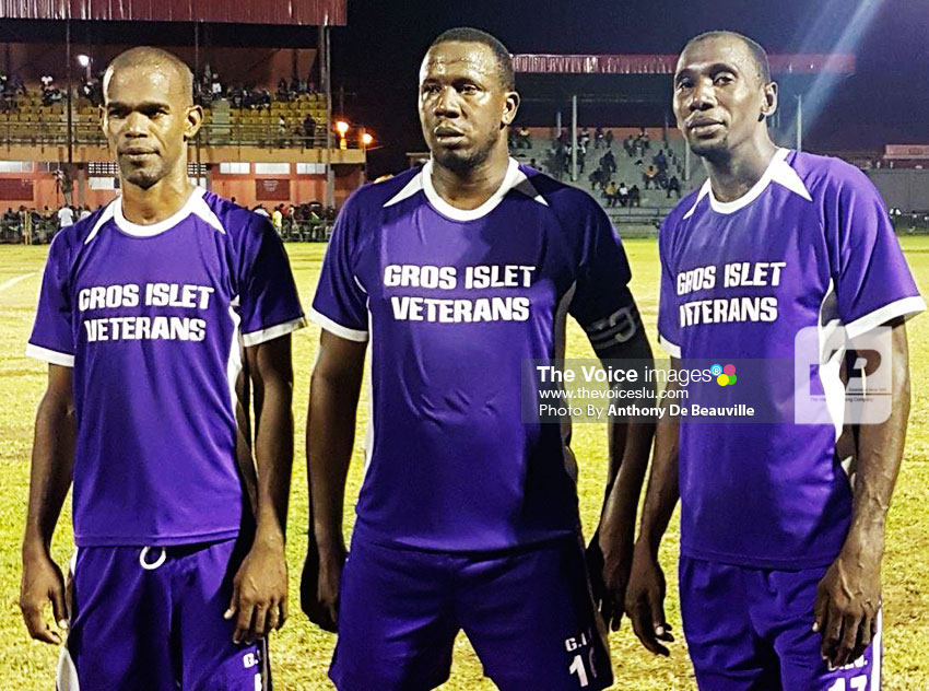 Image of Gros Islet trio Sherman Sylvester, Francis Lastic and Roger Celestine