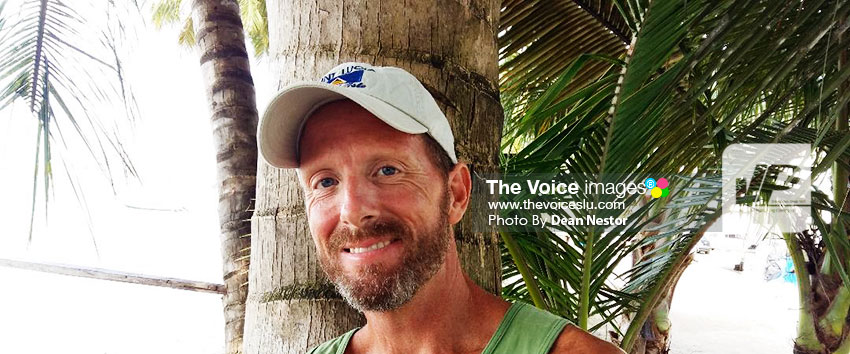 Image of Jonathan Gladding, painter of the “1.5 To Stay Alive” piece. [Photo: Dean Nestor]