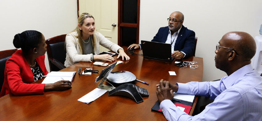 Image: Liesbeth Mol, Regional Envoy of the Kingdom of the Netherlands to the Caribbean, addresses the gathering.