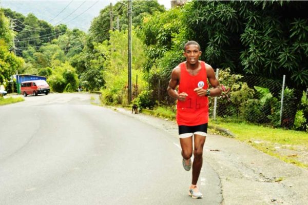 Image of Ange Fontinelle at the recently held Sir Arthur Lewis Community College 6K Road Race
