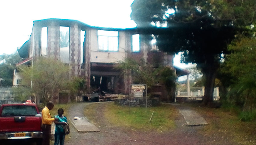 Image of the aftermath of the Folk Research Centre (FRC)