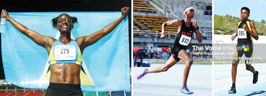 Image: (L-R) Julien Alfred, Armani Modeste and Taric Xavier. (Photo: CYG/ Anthony De Beauville)