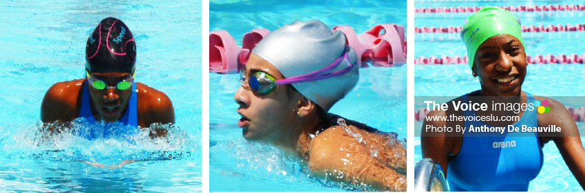 Image: (L-R) Naima Hazell, Angelina Habib and Chloe Thomas. (PHOTO: Anthony De Beauville)