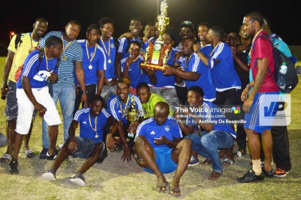 Image: Platinum FC celebrate their championship victory. (PHOTO: Anthony De Beauville)