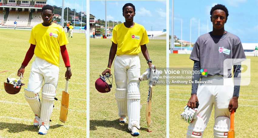 Image: (L-R)Qwayne Henry, Ryan Goodman (Babonneau), Hanif Antoine (Choiseul) (PHOTO: Anthony De Beauville)