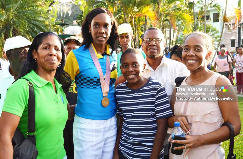Image: A proud moment for Levern Spencer and family members. [PHOTOS: Anthony De Beauville]