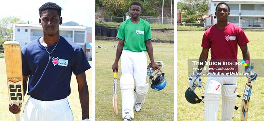 Image: Johnnel Eugene (Central Castries), AlvinusCallendar (South Castries), Anthony Cadet (Anse la Raye). (PHOTO: Anthony De Beauville)