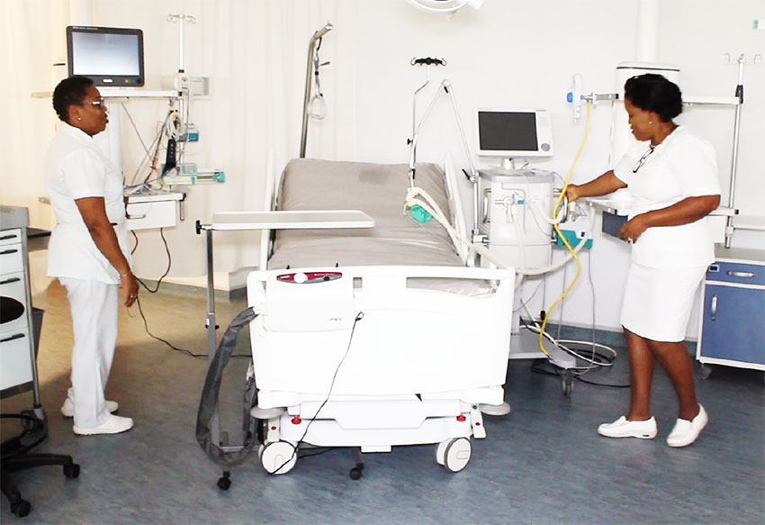 Image: Nurses attached to the ICU unit at the Victoria Hospital participated in a two day medical enhancement training which forms part of the commissioning programme of the Owen King EU Hospital. The training was conducted by medical personnel from the University Hospital in Martinique.