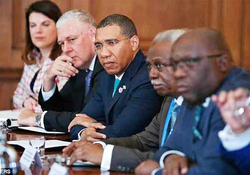 Image of PM Chastanet and Jamaica PM Holness CHOGM.