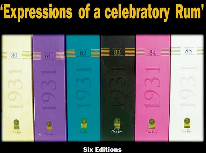 Image: Six Editions Of 1931 on display in ascending order.