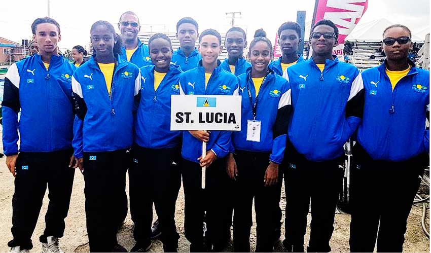 Image: Team Saint Lucia at the CARIFTA Games. (PHOTO: SLASA)