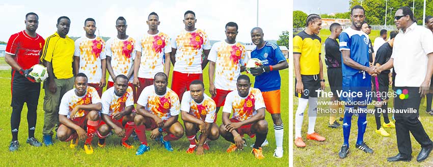 Image: Will the Police (Northern Division Team) grab the Team Award; Parliamentary Representative for Gros Islet meet the player. (Photo: Anthony De Beauville)