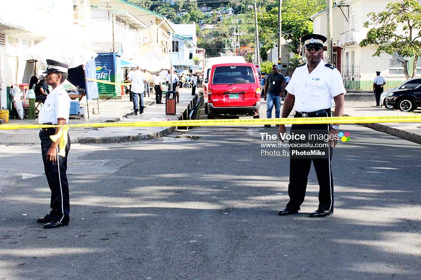 Image: Peynier Street long after police had cordoned off the area