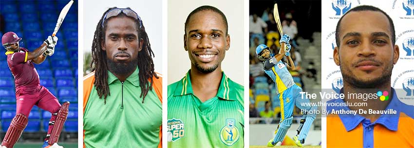 Image: (L-R) Season campaigners Johnson Charles, Craig Emmanuel, Dalton Polius, Keddy Lesporis and Audy Alexander (Photo: CWI/Anthony De Beauville)