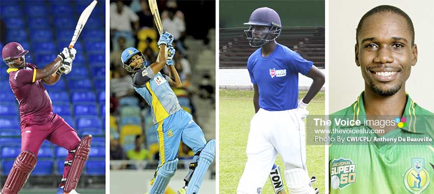 Image: (L-R) Johnson Charles (captain), Keddy Lesporis, Kimani Melius and Dalton Polius (Photo: CWI/CPL/ Anthony De Beauville)