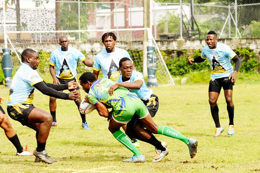 Image: Some of the fierce battle between Saint Vincent and the Grenadines and Saint Lucia (Photo: DP)