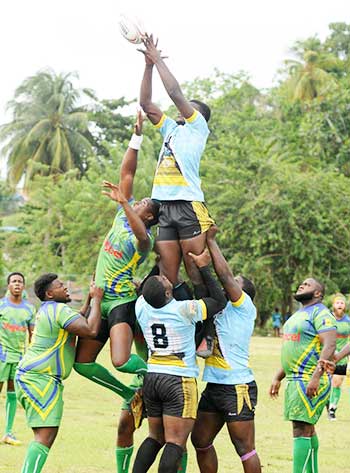 Image: Some of the fierce battle between Saint Vincent and the Grenadines and Saint Lucia (Photo: DP)
