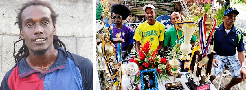 Image: (L-R) TafariCharlemange; friends paying tribute to their late Tafari’. (PHOTO: LCFL)