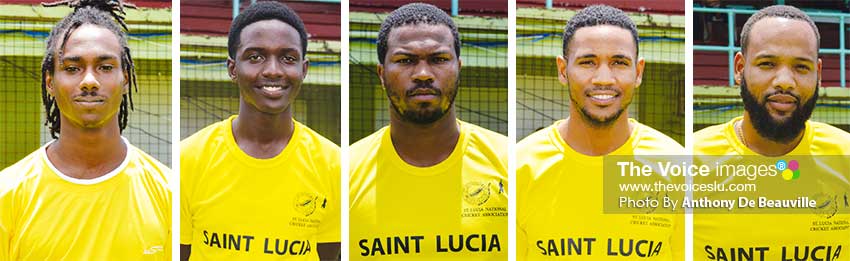 Image: (L-R) Taryck Gabriel, Kimani Melius, Johnson Charles, KeddyLesporis and Jeremy Marshall. (PHOTO: Anthony De Beauville)